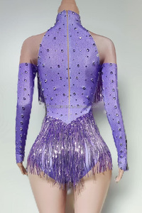 Tiras picantes llenas <span class=keywords><strong>de</strong></span> borlas <span class=keywords><strong>de</strong></span> diamantes Ajuste ajustado y barra sexy Traje <span class=keywords><strong>de</strong></span> actuación <span class=keywords><strong>de</strong></span> acrobacia <span class=keywords><strong>de</strong></span> gran altitud <span class=keywords><strong>de</strong></span> baile líder - Product Image 3