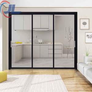 <span class=keywords><strong>Porta</strong></span> Automatica <span class=keywords><strong>a</strong></span> <span class=keywords><strong>Battente</strong></span> in Vetro con Design <span class=keywords><strong>a</strong></span> <span class=keywords><strong>Specchio</strong></span> Nero in Lega di Alluminio ad Alta Resistenza - Product Image 3