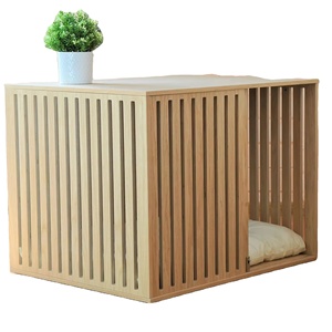 Cama y Jaula para <span class=keywords><strong>Perro</strong></span> de Bambú Moderna para Interiores, Mueble Rectangular para Sala de Estar, <span class=keywords><strong>Casa</strong></span> para Mascotas Ecológica y Personalizable - Product Image 1