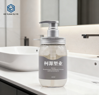 Vente en gros Bouteille transparente en plastique PET de 450ml pour le lavage des mains ou le shampooing avec bouchon à vis et pompe