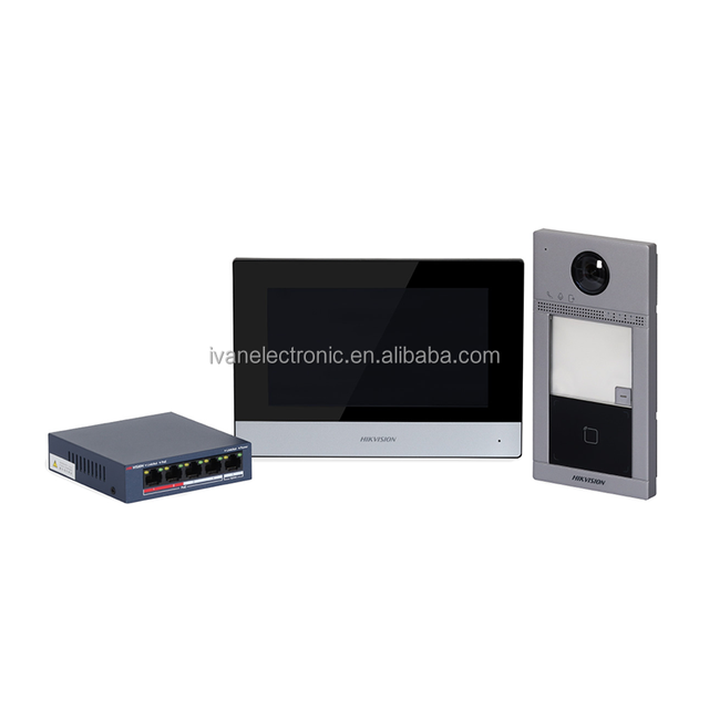 Brand New Original 4-Port PoE Switch 16GB TF Card DS-KIS604-S IP Video Intercom Kit DS-KV8113-WME1(C) DS-KH6320-WTE1 Reset