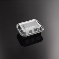 Dernier modèle de boîte à sushi rectangulaire en PS/BOPS, jetable, noire, barquette alimentaire, emballage blister, taille personnalisable, Yao