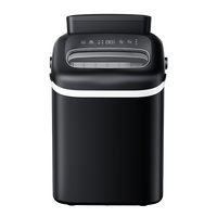 Machine à glaçons électrique compacte sans installation pour maison et hôtel, 16 glaçons, compatible eau en bouteille, auto-amorçante, en plastique, pour comptoir
