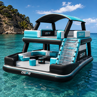 Plateforme flottante gonflable robuste pour événements estivaux, quai aquatique durable pour fêtes et divertissements en plein air