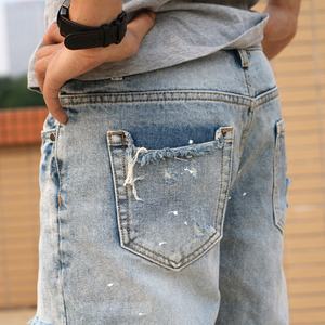 Nuevos Pantalones Cortos de Mezclilla Rasgados para Hombre, Moda Casual, Ropa de Marca, Shorts de Verano Transpirables - Product Image 3