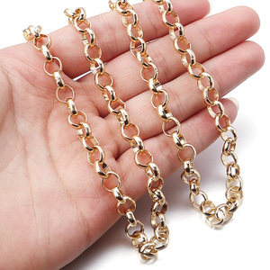 Chaîne Rolo en aluminium plaqué or 18 carats de 5 yards/rouleau pour la fabrication de bijoux DIY - Hypoallergénique et durable - Product Image 3
