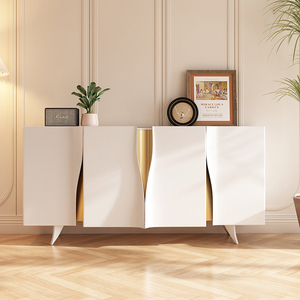BS8696 Crema muebles de sala de estar Venta barata de alta calidad Muebles para el hogar Simple Consola Gabinete Aparador - Product Image 4