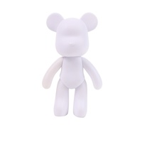 Autocollant en vinyle blanc vierge pour peinture fluide, motif Ours Violent, style animalier, pour bricolage DIY, jouets en plastique faits à la main, Zhejiang