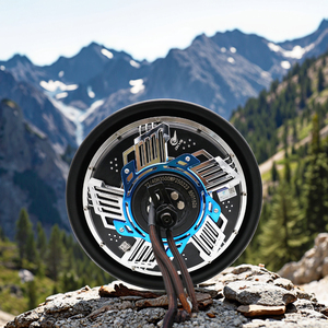 Motor sin Escobillas DKYS de 12 Pulgadas 40H3500WP, IP65 Impermeable para Motocicletas, 1025 RPM, Construcción Magnética, 12'40H3500WP Azul Qsmoto - Product Image 3