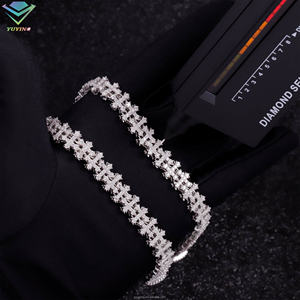 VVS Moissanite GRA certificate cross Cuban Bracelet Hip Hop Rock <b>Chain</b> 925 silver 18K Gold Plated Jewelry <b>Iced</b> <b>out</b> Link <b>Chain</b> - Product Image 4