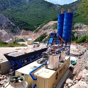 Station de bétonnière automatique à capacité de mélange prête à l'emploi avec silo à ciment, trémie Hzs, élévateur de bétonnière - Product Image 1
