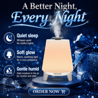Diffuseur d'huiles essentielles électrique ultrasonique en gros, lumière chaude à 7 couleurs changeantes, aromathérapie sans eau, tactile, pour table d'hôtel