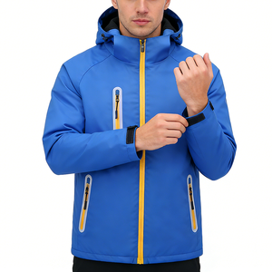 Giacca Antivento Personalizzata <span class=keywords><strong>da</strong></span> Uomo con Tasche Riflettenti e Cappuccio, Impermeabile per Arrampicata Notturna, Produzione ODM OEM - Product Image 1