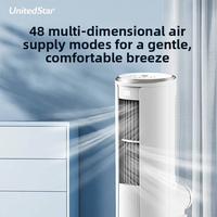 AC Portable Vertikal 3 PK 2P 5000 BTU Frekuensi Tetap Senyap dengan Remote Control Hemat Energi untuk Ruangan
