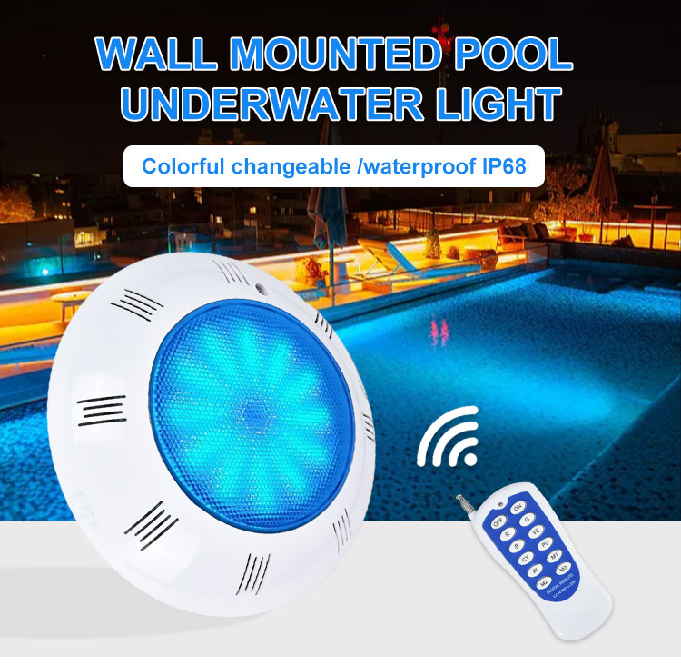 IP68 Waterproof LED Swimming Pool Lights RGB WiFi Remote Control Submersible Underwater LMAP AC12V 3-Year Warranty ABS Material