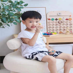 Taburete Redondo Moderno de Espuma, Otomana Suave para el Hogar, Silla para Sala de Estar o Dormitorio, Estilo de Diseño Escandinavo - Product Image 3