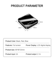 Mini banques d'alimentation portables d'usine Powerbank numérique double ports 20000 Mah personnalisé avec interface d'entrée Micro USB lumière LED