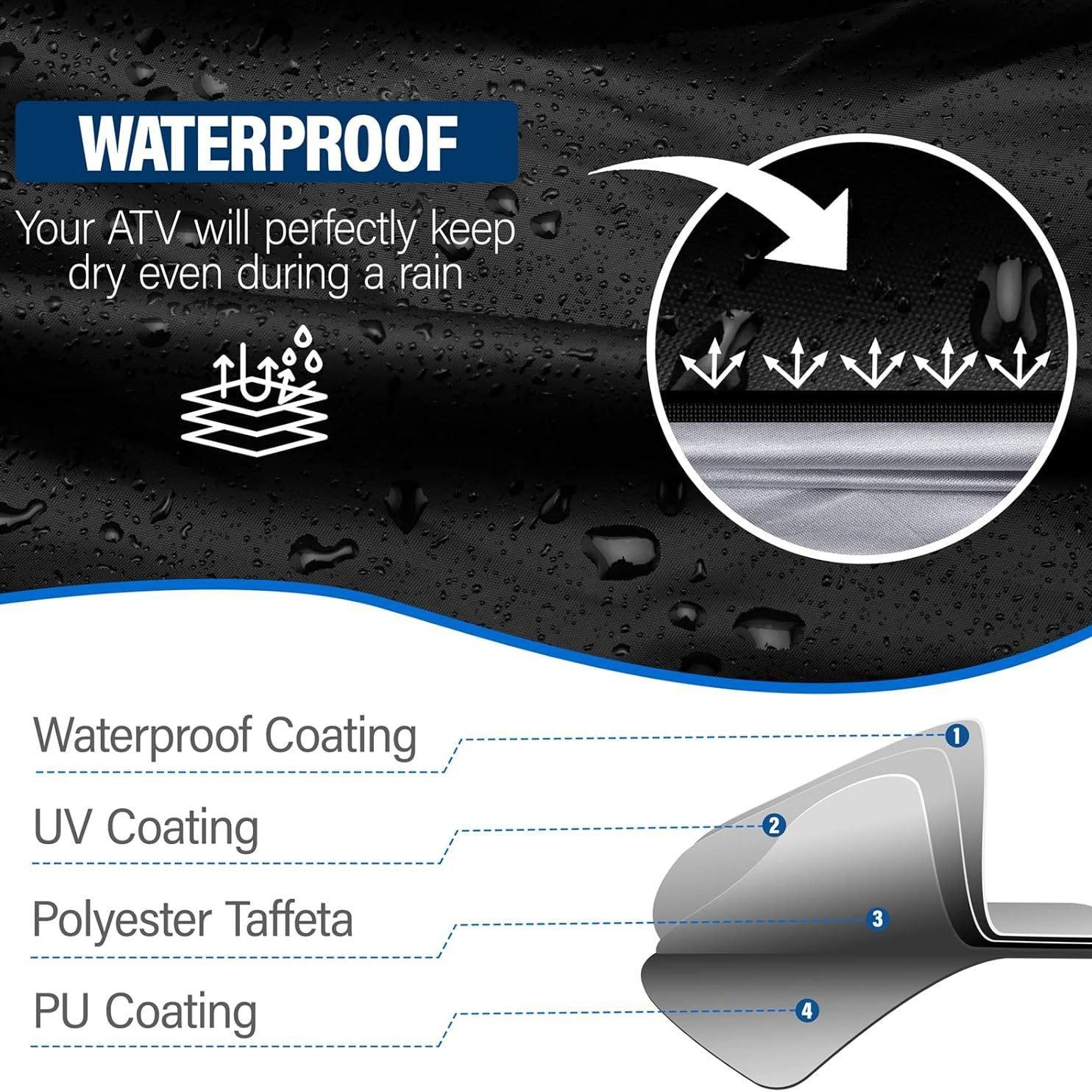 210D สีดำเคลือบด้วยสีเงินกันน้ำ
