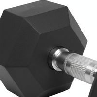 Equipo Profesional de Entrenamiento de Fuerza para Gimnasio, Juego de Mancuernas Hexagonales Personalizadas al por Mayor, Revestimiento de Goma, Duraderas, Unisex, para Gimnasio en Casa