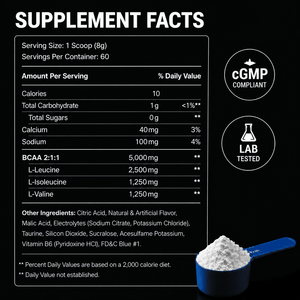 Aminoácidos de Cadena Ramificada (BCAA) en Polvo, Fabricados en Fábrica con Certificación cGMP en EE. UU., para la Recuperación Muscular, la Resistencia, la Reducción del Dolor, Suplemento Dietético Deportivo - Product Image 5