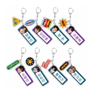 Kpop Verdwaalde Kinderen Sleutelhanger Cartoon Figuur Acryl Sleutelhanger Accessoires Bangchan Hyunjin Felix Leekknow Tas Hanger Fans Cadeau