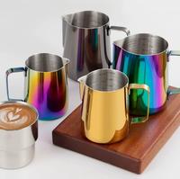 Tasse à lait pour barista en acier inoxydable 304, réutilisable, écologique, résistante au lave-vaisselle, couleur personnalisée, pour espresso et latte art