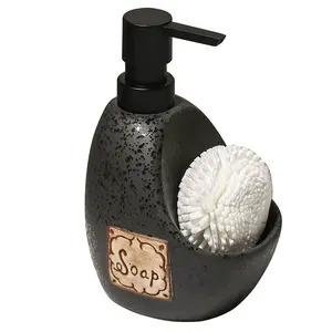 Bouteille de lotion bouteille de <span class=keywords><strong>d</strong></span>ésinfectant pour les mains bouteilles de distributeur de savon en céramique avec une <span class=keywords><strong>grille</strong></span> de rangement - Product Image 5