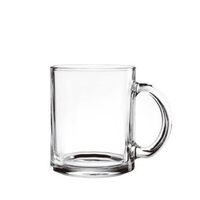 Usine En Gros Sublimation Logo Personnalisé Imprimé Blancs Tasse En Verre Thé Au Lait Tasse À Café Avec Poignée Transfert De Revêtement Thermique De Chaleur