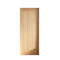 Modern Minimalist Unfinished Solid Pine Timber Door Plain Solid Wood Slab Sound Insulation for Self-built House Interior Use