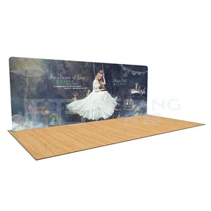 Repeat Custom Fabric Tension Curve Banner Stand Step And Repeat Backdrop Background Adjustable Exhibition Stand