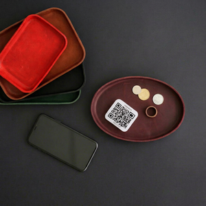 Bandeja de Servicio de Cuero Genuino para Hotel de Lujo, Caja de Almacenamiento Decorativa para Mesa de Centro, Organizador de Artículos para Habitación, GLTY-0031 - Product Image 1
