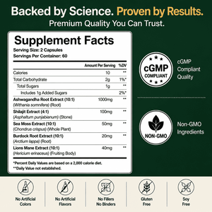 US cGMP Factory Ashwagandha Root Extract Capsules 1300mg Organic Root Powder 5 Percent Withanolides Adaptogen <b>Supplement</b> - Product Image 4
