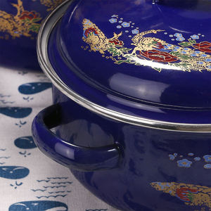7 Pcs <strong>Enamelware</strong> with Decal of Carbon Steel Kitchen <strong>Cookware</strong> <strong>Wholesale</strong>