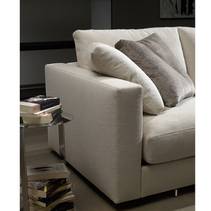 Canapés de salon bon marché canapé sectionnel en tissu rembourré 3 places avec coussin de siège doux et confortable - Product Image 4