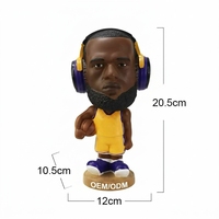 Statuette de joueur de basket-ball de renommée mondiale, figurine électronique avec haut-parleur, souvenir, ornement, décoration d'intérieur, sculpture, cadeau