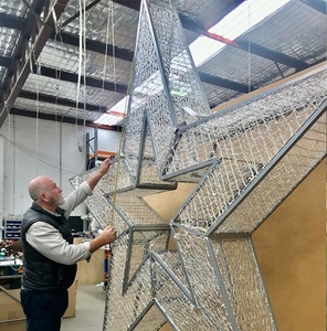 ตกแต่งคริสต์มาสกลางแจ้ง รูปทรงไม้เท้าขนมหวานขนาดใหญ่ ประดับไฟ LED ตกแต่งสวน ทางเข้าบ้าน สำหรับเทศกาลวันหยุด - Product Image 6