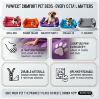 Lit pour chien et chat en tissu Oxford, pliable, toutes saisons, imperméable, résistant aux rayures, résistant à l'usure, amovible, lavable