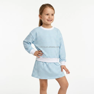 Conjunto Deportivo para Niñas ODM OEM, Falda a Rayas, Chaleco Liso, Logotipo Personalizado, Dobladillo con Volantes, para Clases de Educación Física, MOQ Bajo, Envío Rápido - Product Image 3