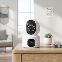 Caméra intérieure intelligente Tuya Dual-View 2 LENS Détection de mouvement audio bidirectionnelle Mode de confidentialité de stockage 256G pour la maison