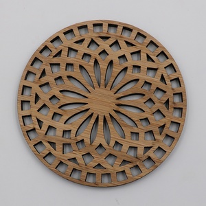 Custom Wood Laser Cutting Design Tableware Coaster - Product Image 4