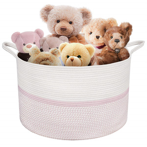 Basket Large Soft Durable Toy Storage Basket Drawstring Portable Kids Toy And Kids Play Mat