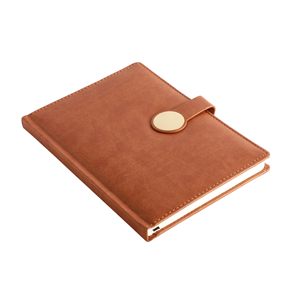 Custom Logo A3 Size Journal A5 Button 100 <b>Sheets</b> Simple Hardcover <b>Leather</b> PU Thermal for Business Meetings Personal Note Taking - Product Image 2