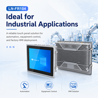 Panel Táctil de Control de Máquinas de 10.4 Pulgadas, Computadora sin Ventilador, HMI, Doble LAN, COM, USB, Compatible con Windows y Linux, PC Táctil Industrial