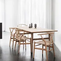 Renk kayın ceviz kül Carl Hansen CH24 salıncak sandalye ev mobilyaları yemek masası 4 sandalye ile yemek masası seti 6 sandalye