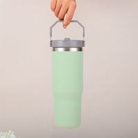 Vaso de Agua Personalizado al por Mayor, 30 oz, Acero Inoxidable, con Logotipo, Tapa Antiderrames, para Hombres, Oficina, Suministro OEM al por Mayor