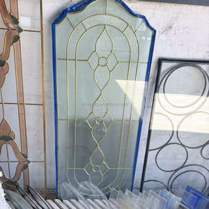 Vitraux décoratifs de luxe faits à la main, motifs classiques en plomb pour portes principales en bois extérieures, vitraux - Product Image 5