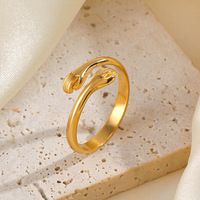 Bague minimaliste tendance en acier inoxydable, style européen et américain, design personnalisé, polyvalente et à la mode