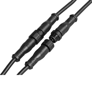 Usine m12 fil électrique IP67 mâle femelle 4 broches connecteur m12 étanche répartiteur de câble connecteur
