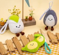 Jouets en peluche mignons de la série Nut, porte-clés en peluche anime (châtaigne, melon, pistache), poupées pour machine à griffes, jouets pour enfants, pendentifs, vente en gros