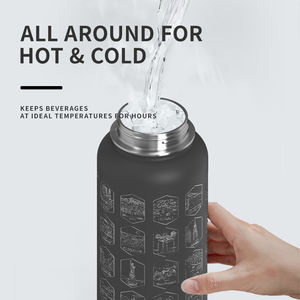 双层304不锈钢水瓶批发饮料个性化保温保冷国家公园贴纸金属可重复使用 - Product Image 4